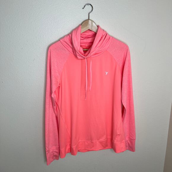 Old Navy Active Bright Orange Long Sleeve Pullover Medium - Picture 1 of 8